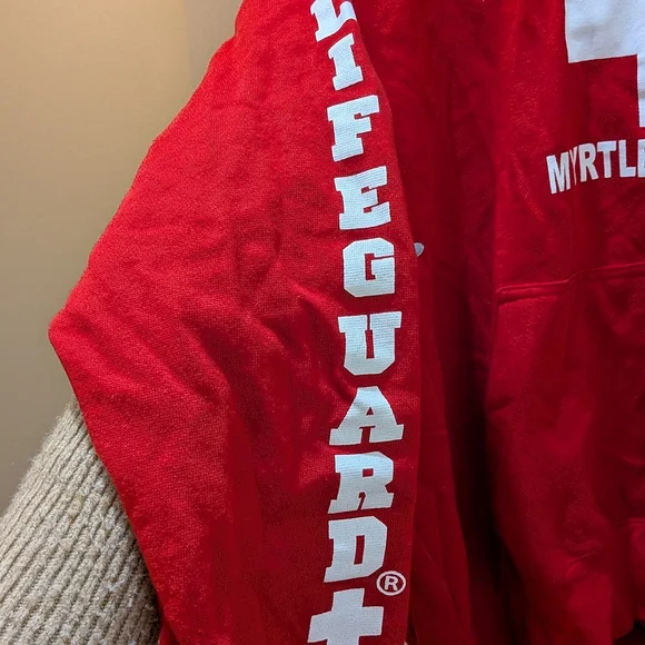 Red Lifeguard Men's Pullover - Picture 6 of 10
